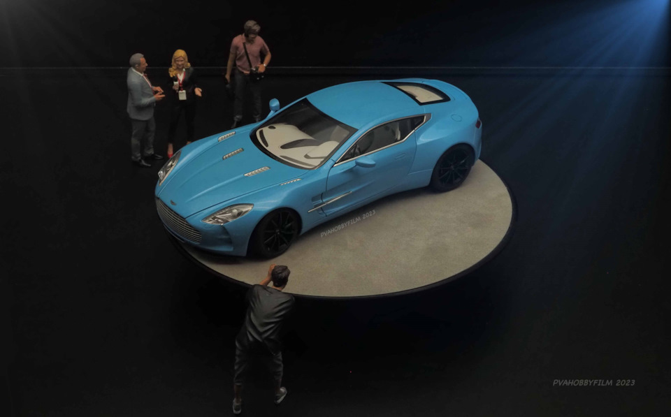 Aston Martin ONE-77, 2009 (1/18 AUTOart #70240 Tiffany Blue L.E.