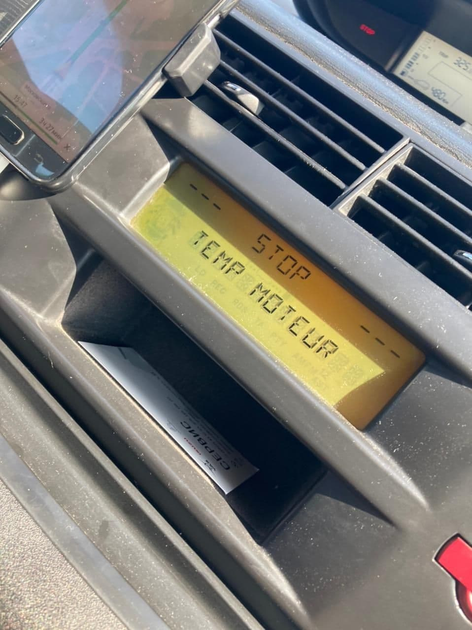 stop temp moteur excessive — Citroen C4 (1G)
