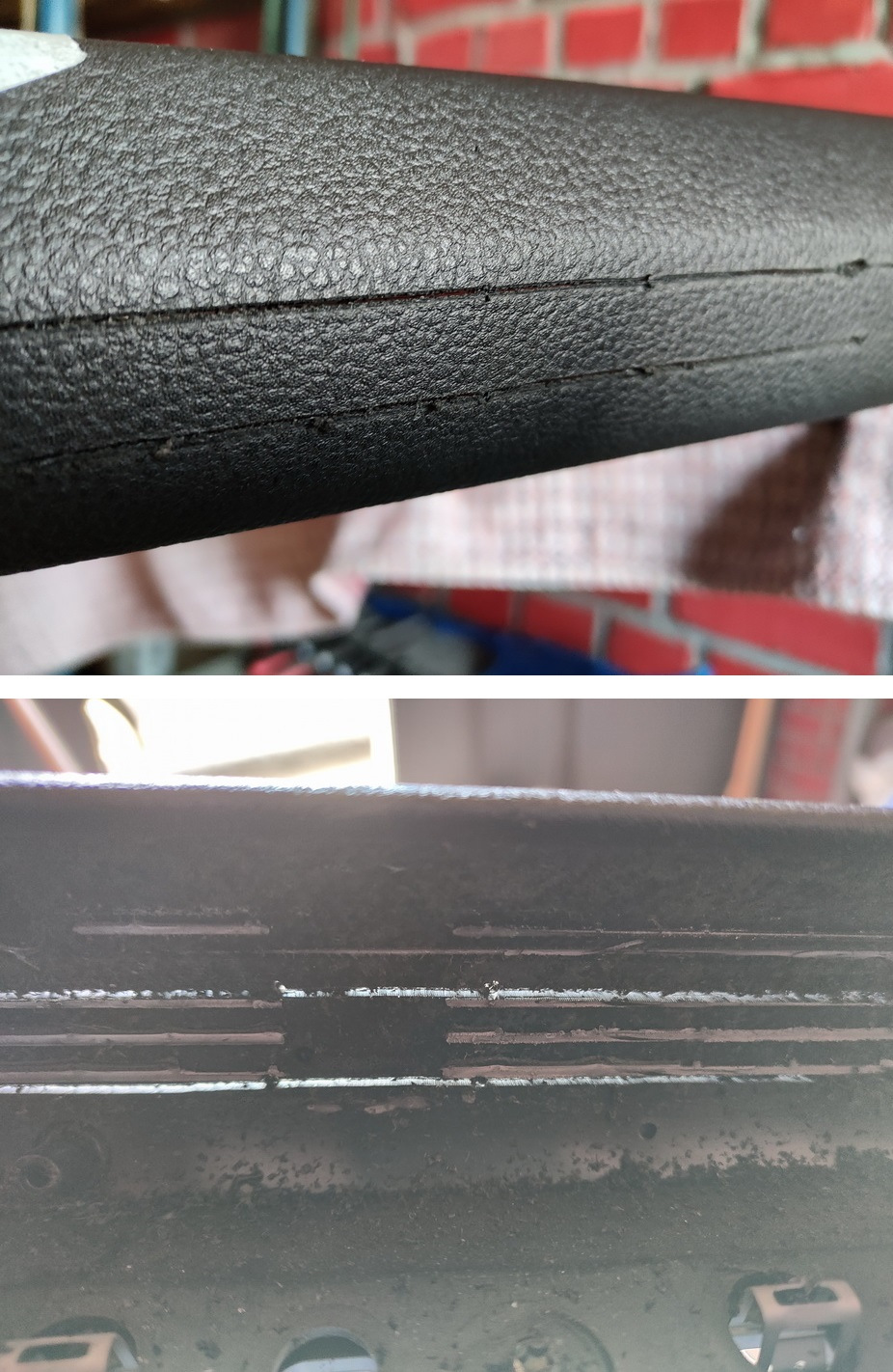 Прорезанное отверстие. — Volkswagen Touareg (2G)