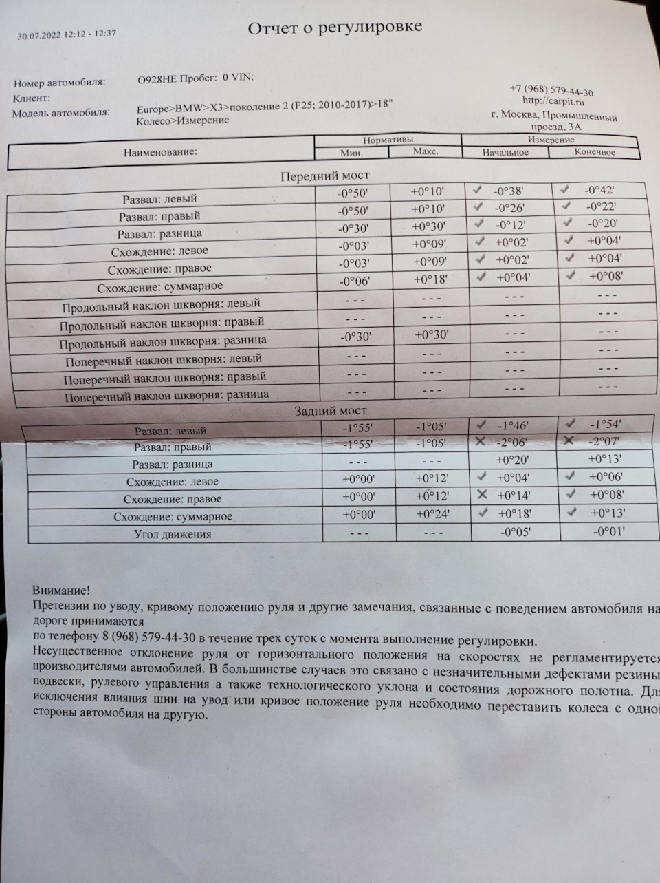 1200 — BMW X3 (F25). Запчасти на фото: V1054