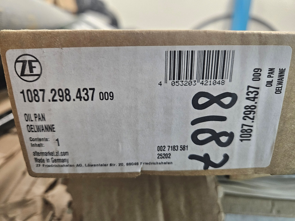 1087.298.437 Фильтр акпп ZF | Запчасти на DRIVE2