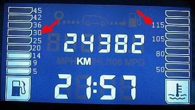 я так понимаю 6 делений это от 105 до 115 гр — Renault Logan (1G)