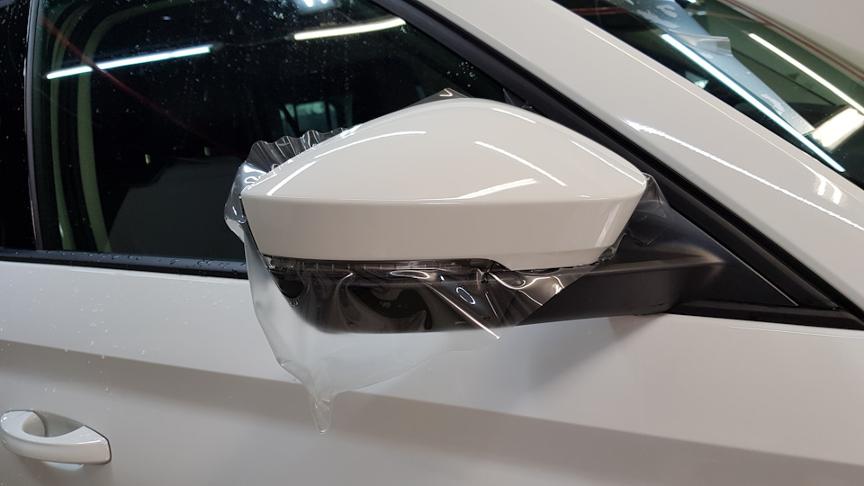Накинули плёнку на оба зеркала — Skoda Kodiaq (1G)