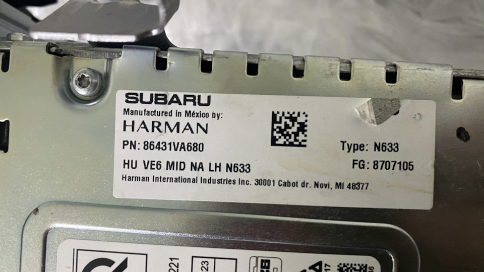 86431VA680 Radio Control Unit. Stereo Deck. SUBARU | Запчасти на
