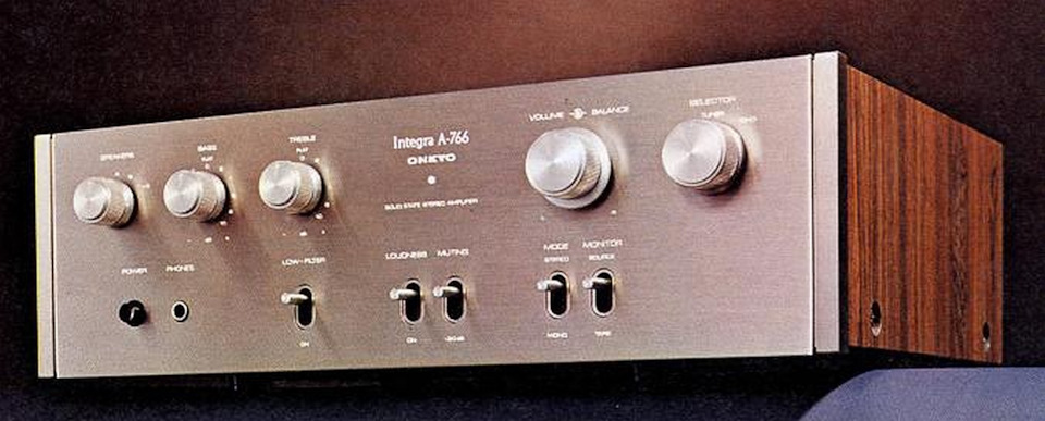 ONKYO 1971-72: A-722 / 7022, A-755 / 7055, A-766, A-550 / 7050