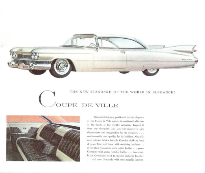 Cadillac Coupe de Ville был более роскошен, чем модель 62: за него просили уже 5252 USD,  — Cadillac Eldorado (4G)