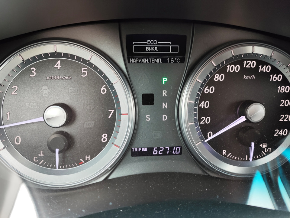 Пробег после последнего ТО — Lexus ES (XV40)