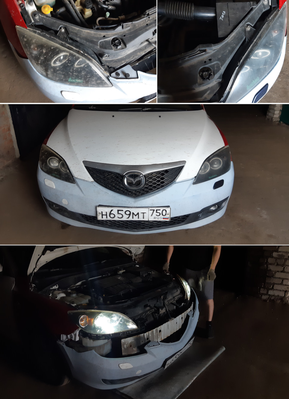 Старые фары + фото процесса установки новых — Mazda 3 (1G) BK