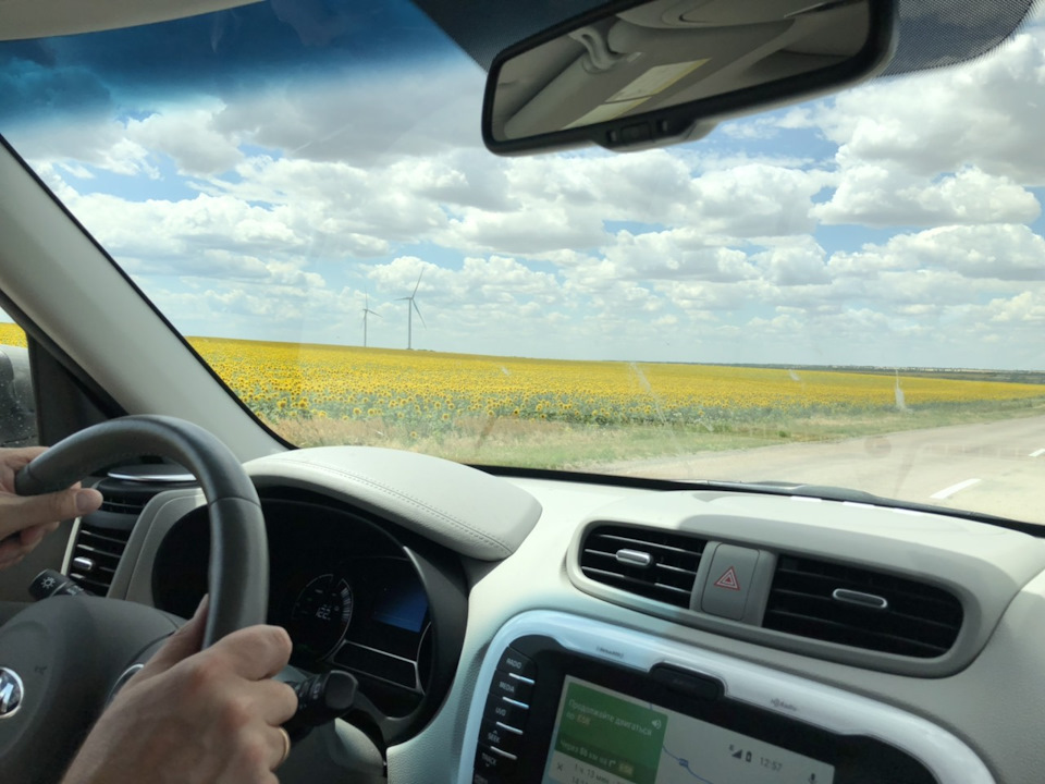 Июнь 2019 года. Где-то на пути в Бердянск… KIA SOUL EV Plus — рулит! ))) — KIA Soul EV (2G)