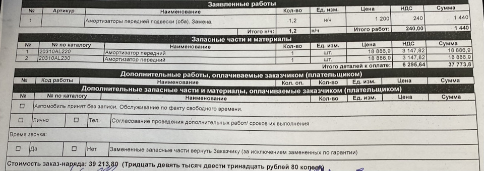 Фото в бортжурнале Subaru Legacy (BN/BS). Запчасти на фото: 20310AL230