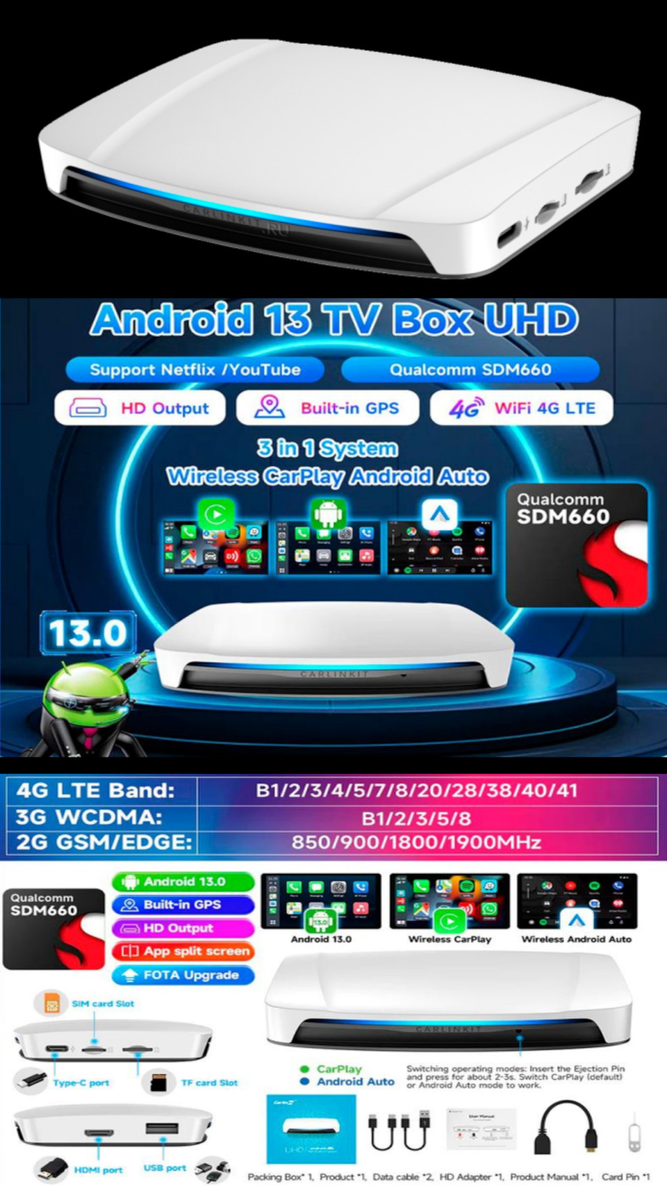 Видео-обзор андроид-приставки Carlinkit TBox HDMI (UHD) / CPC200