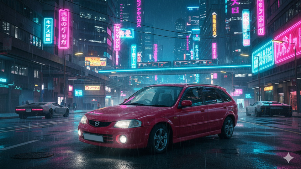 Mazda Familia машинка жены