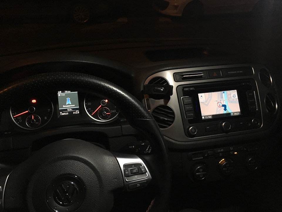 После установки последних карт. — Volkswagen Tiguan (1G)
