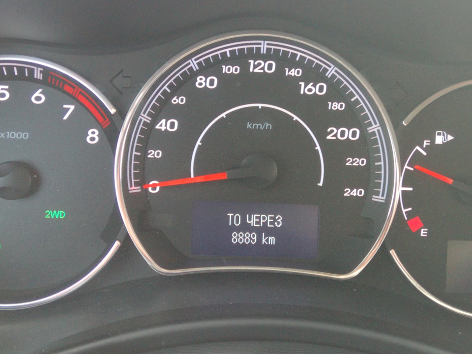 Осталось до ТО — Renault Koleos (1G)