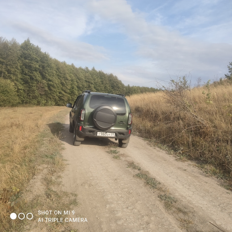 справа-гора, слева густой лес — Lada Niva Travel