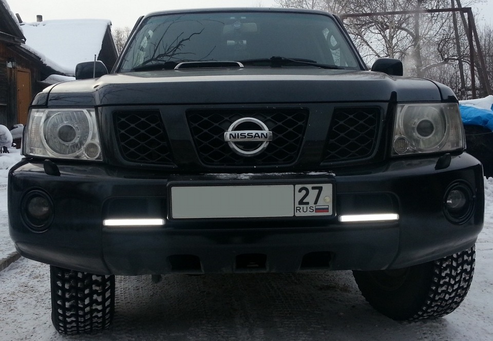 Установленный ДХО — Nissan Patrol GR II (Y61)