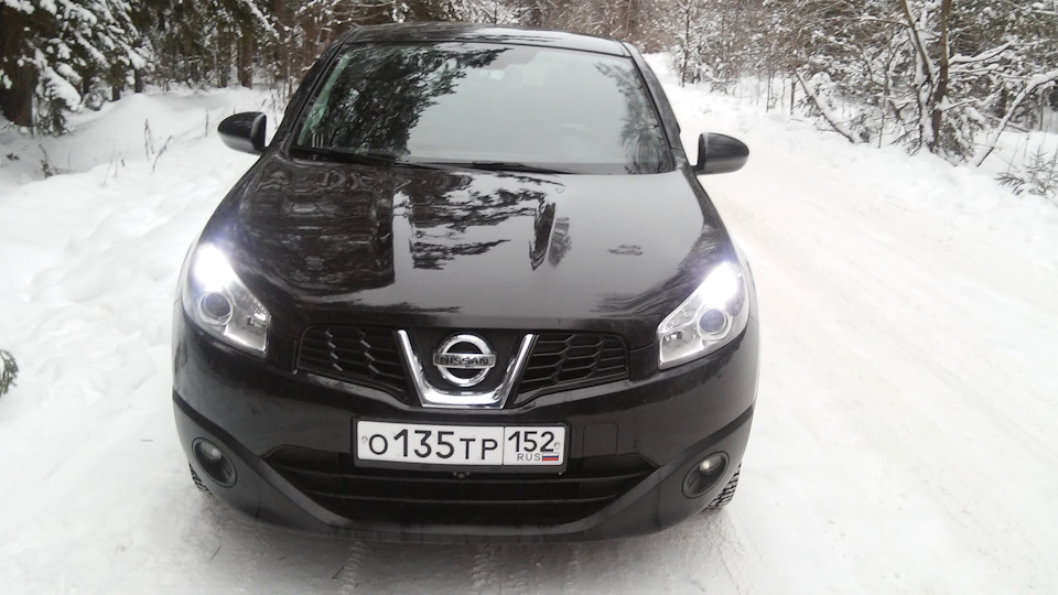 так светят ходовые огни достаточна ярко — Nissan Qashqai (1G). Запчасти на фото: TP152