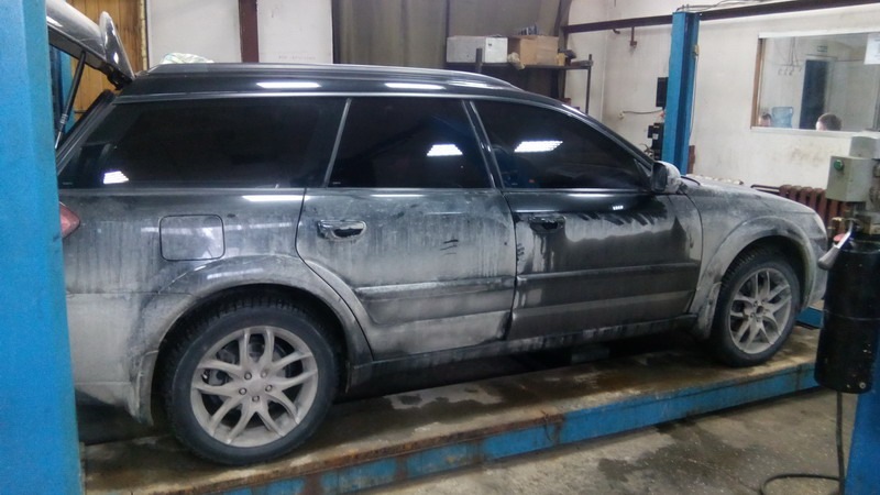Одну сторону сделали — Subaru Outback (BP)