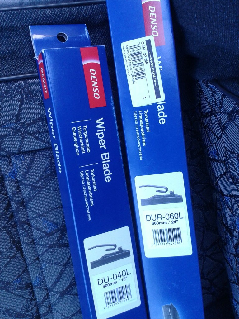 Щетки Denso Hybrid Wiper Blade DUR-060L и DU-040L — Lada Granta. Запчасти на фото: DUR060L, DU040L