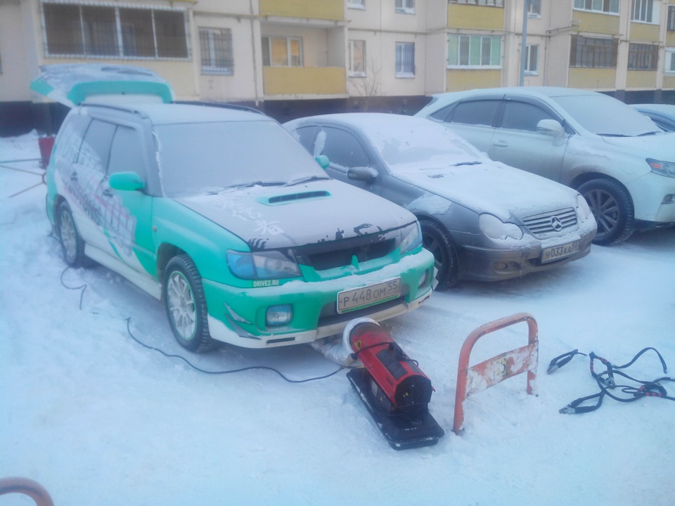 достал пушку, и давай сам себя отогревать — Subaru Forester (SF). Запчасти на фото: AP448