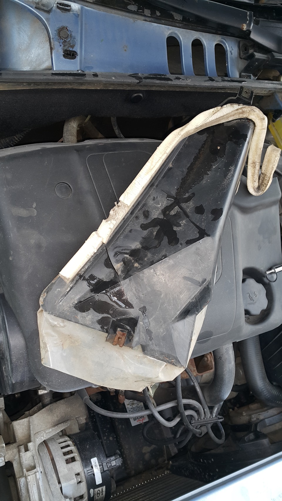 Видимо из за трещин попадала вода в фильтр и он стал таким на фото выше. — Lada Калина седан