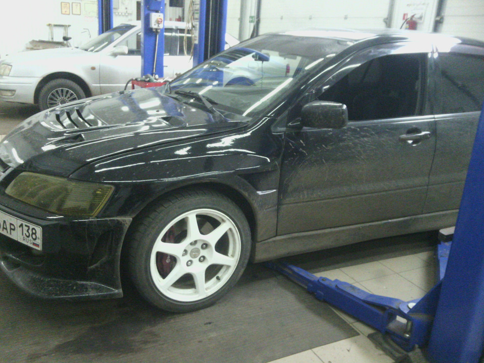 Очково до сотки разгоняться на подъемнике было =) — Mitsubishi Lancer Evolution VIII