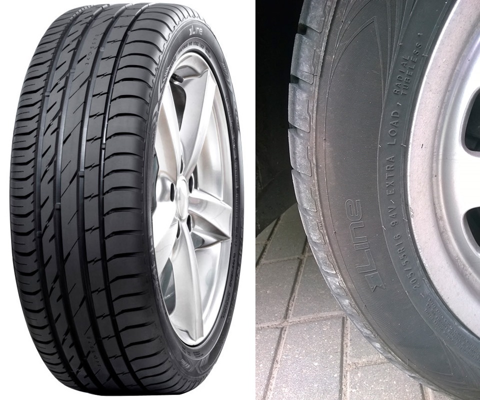 Nokian Line 205/55R16 94V — BMW 3 series Touring (E46). Запчасти на фото: Nokian Tyres Line 205/55R16