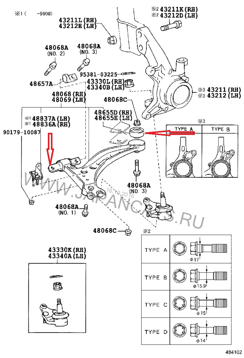 Фото в бортжурнале Toyota Camry (XV20). Запчасти на фото: 343211, 9017910087