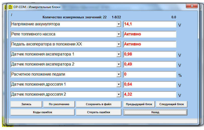 Показатели 18xer с опкома. Расход — Opel Astra H бензин, 1,8 л
