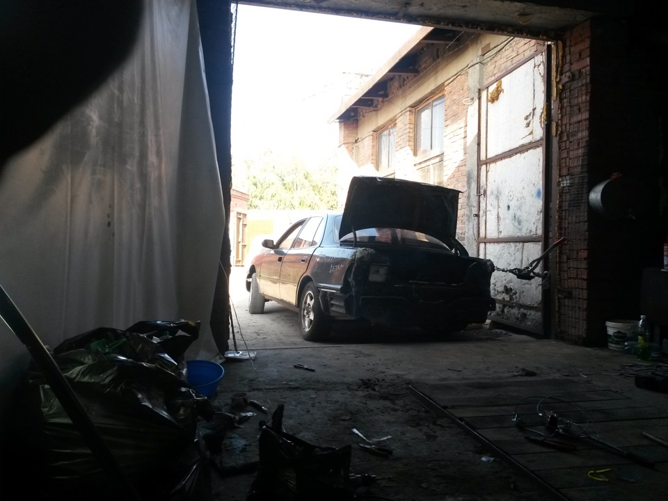 Попытка тянуть лебёдкой. — Toyota Camry (V30)