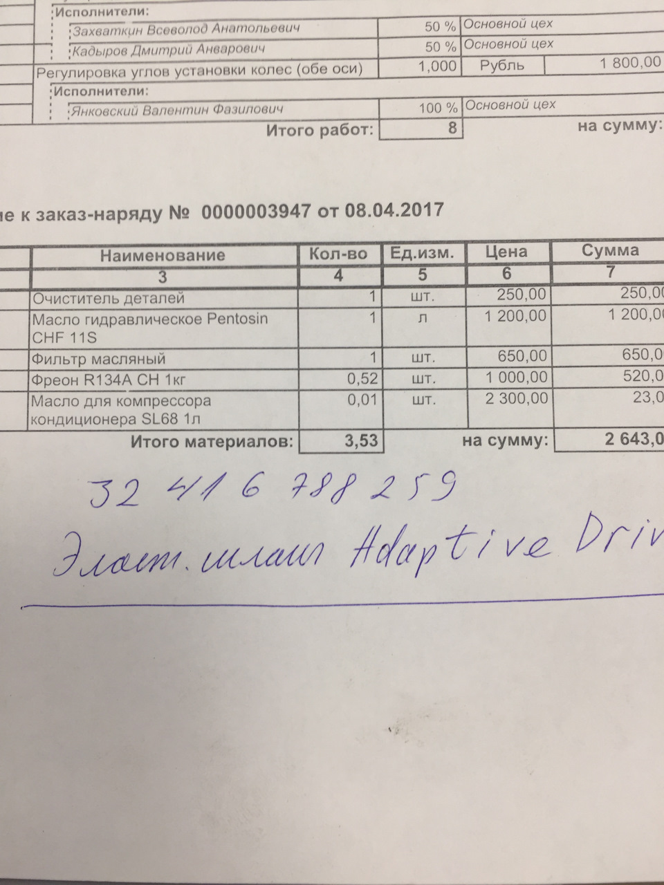 Фото в бортжурнале BMW X6 (E71/E72). Запчасти на фото: R134A, 32416788259