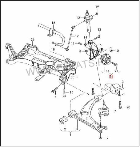 Нас интерисует запчасть под номером 24 — Volkswagen Tiguan (1G)