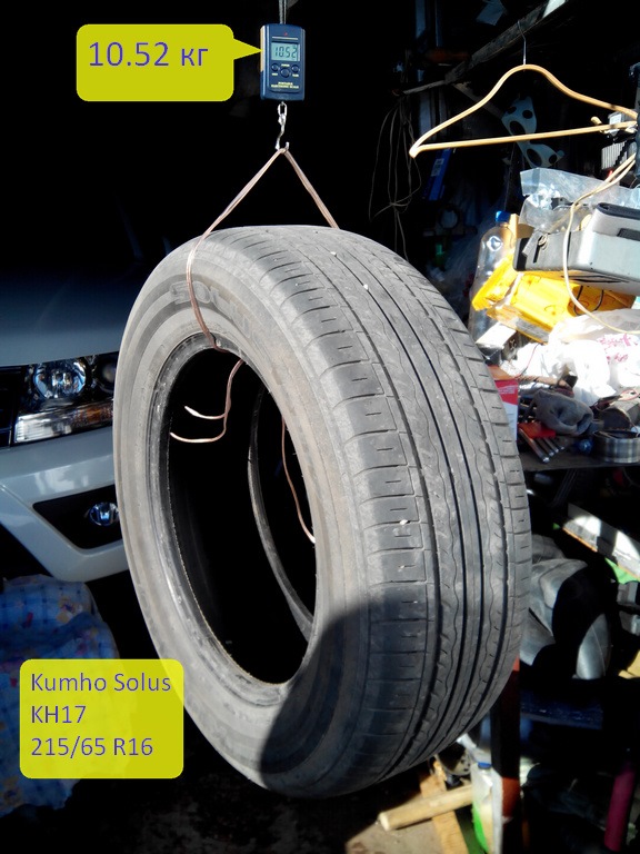 вес Kumho Solus 215/65 R16 — Subaru Forester (SG). Запчасти на фото: Kumho Solus KH17 215/65R16