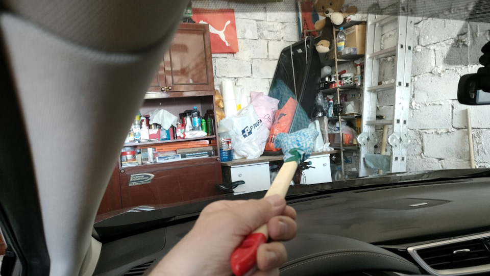 Сам процесс, потом ещё протёр полотенцем, убрать разводы. — Nissan Murano III