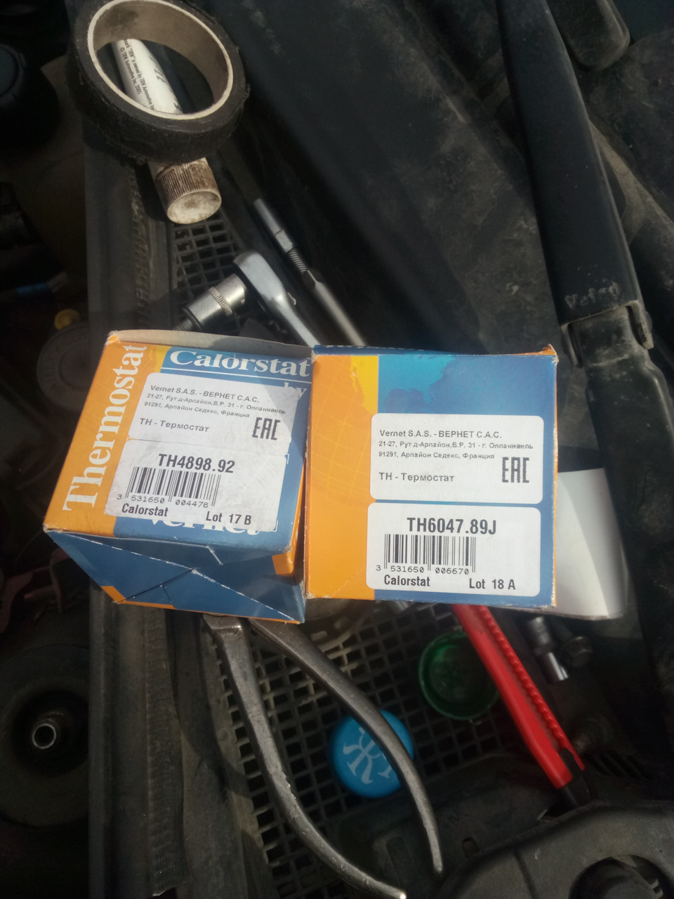 Термостаты — Renault Kangoo (1G). Запчасти на фото: TH489892, TH604789J