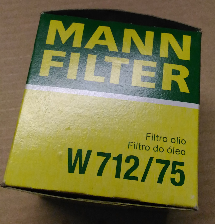 Mann filter w712/75 — Chevrolet Cruze (1G). Запчасти на фото: W71275