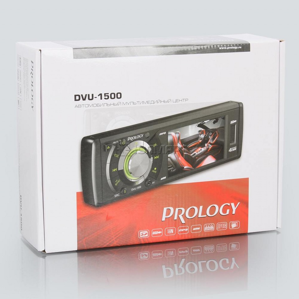PROLOGY DVU-1500, 3.5 LCD, SD/MMC, USB, пульт ДУ — Audi 80 (B3). Запчасти на фото: 0N180