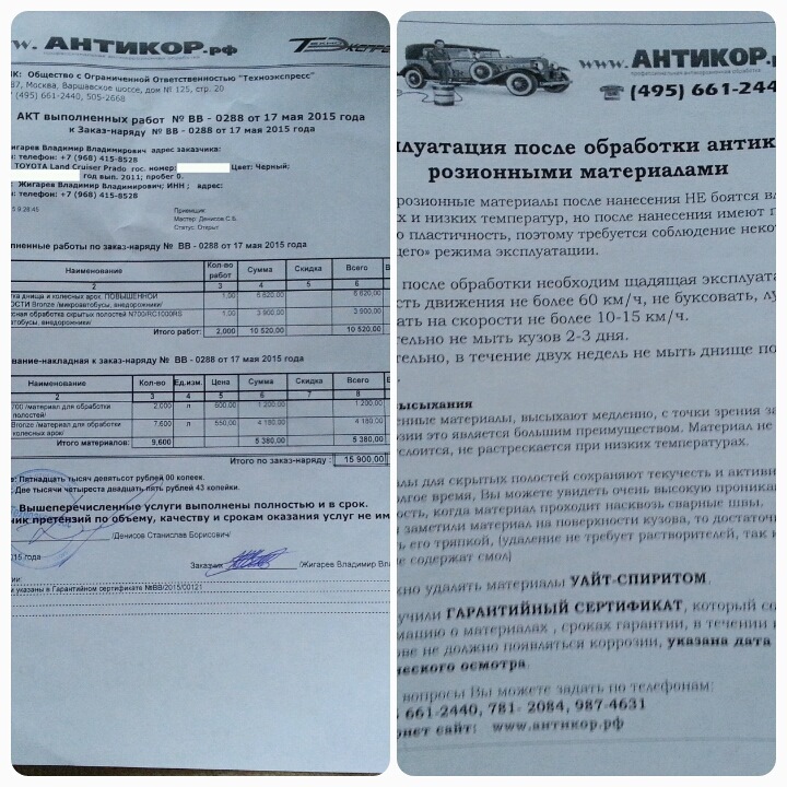 Чек и памятка по эксплуатации — Toyota Land Cruiser Prado 150-series. Запчасти на фото: BB0288, 661244, 592845, 536000