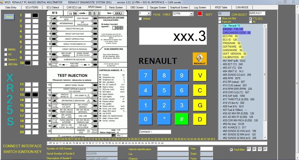 XR25 PC 3.31 — Renault 19. Запчасти на фото: 690819, GB8900, 910022, 60B020, Michelin X-Ice North