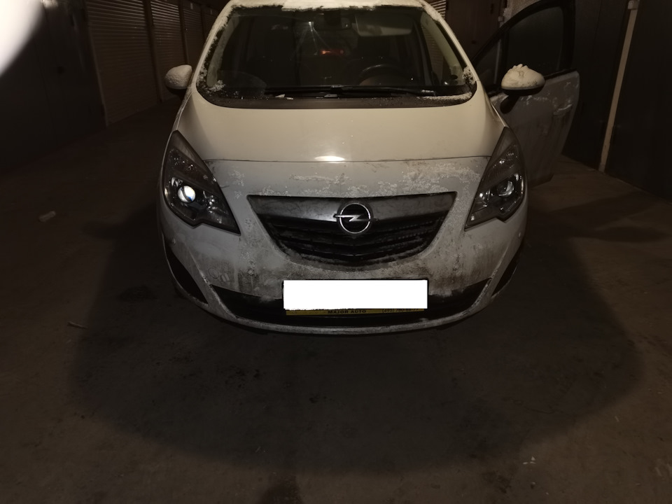 Поставили фары для выставления горизонта 1 — Opel Meriva (B)