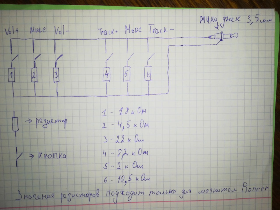 Схема для Pioner — FIAT Marea