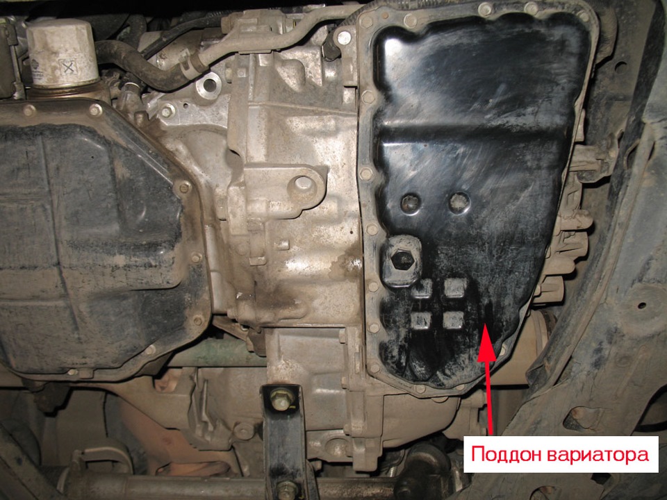 Вид снизу — Nissan X-Trail II (t31)