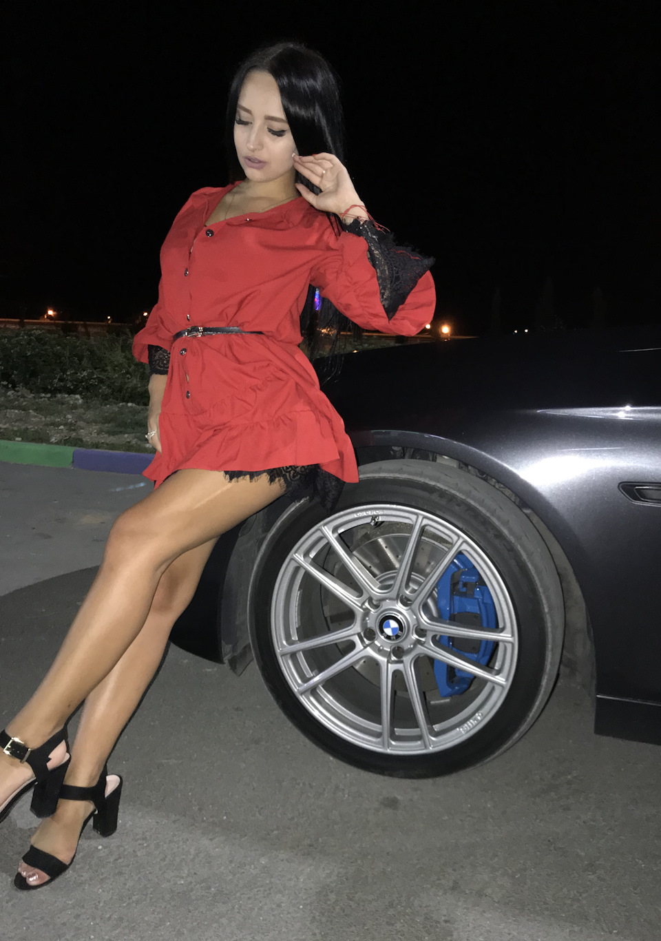 После установки, поехал притирать диски с колодками, в компании подруги )) — BMW 5 series (F10)