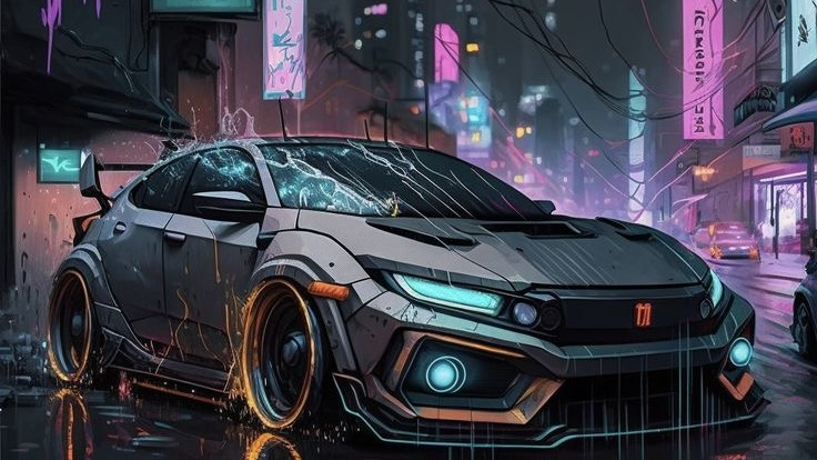 Honda Civic Hatchback Black Furia