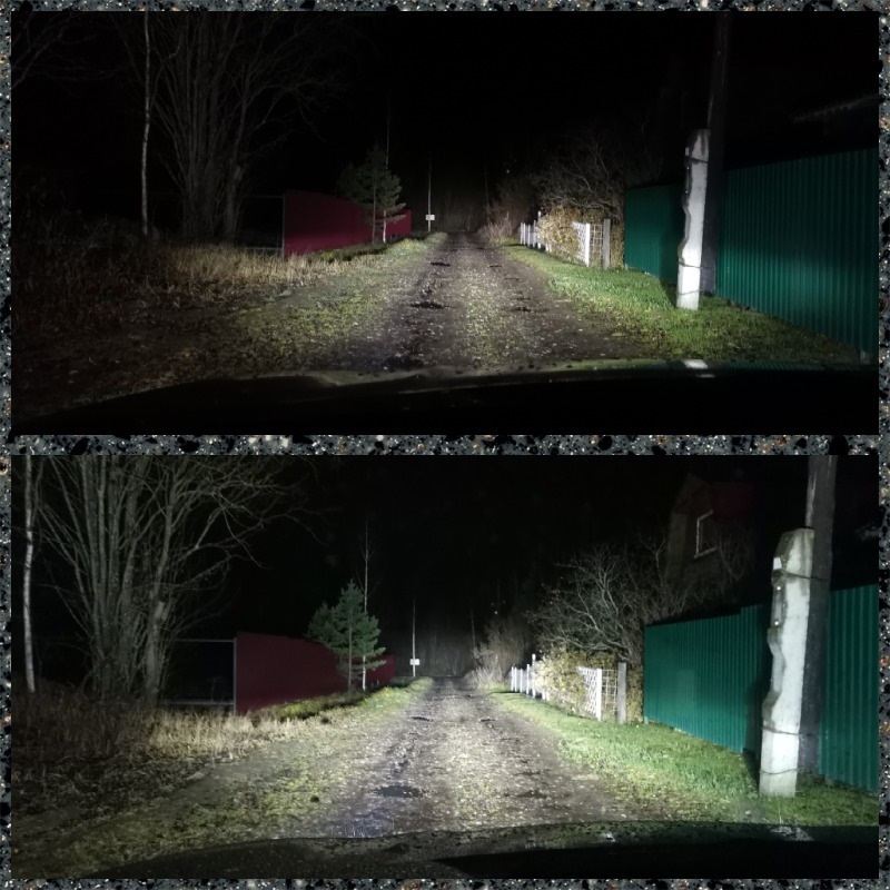 Сверху в дальнем 5000К внизу 6000К LED LightWay Sirius — Hyundai ix35