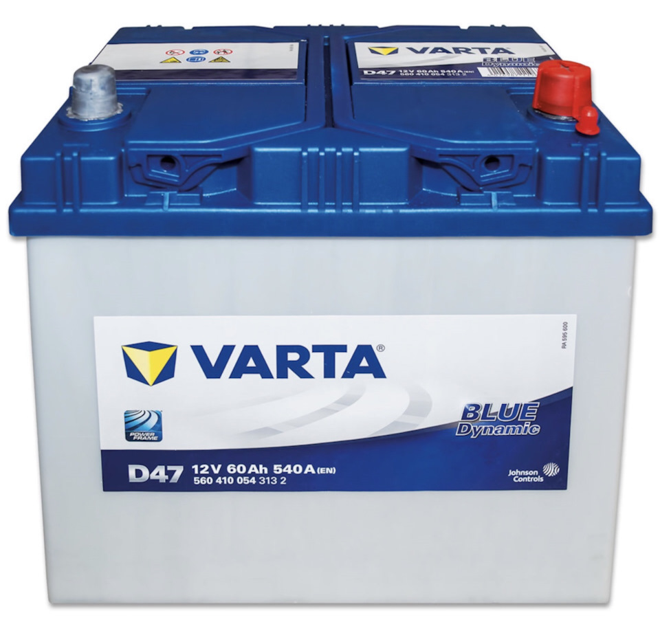 Выбор пал на аккумулятор VARTA Blue Dynamic D47 на 60 Ач — Subaru Impreza (GE/GH). Запчасти на фото: D47, 5604100543132