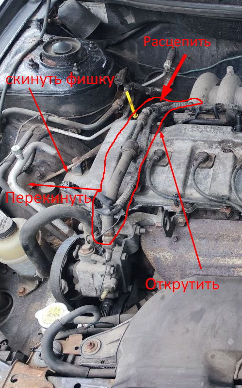 Откидываем шланги ГУР — Mazda 626 V (GF)