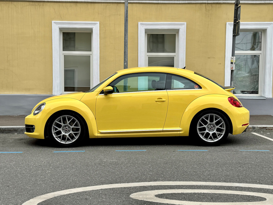 VW Beetle на амортизаторах SACHS и спортивных пружинах Vogtland -30/-30