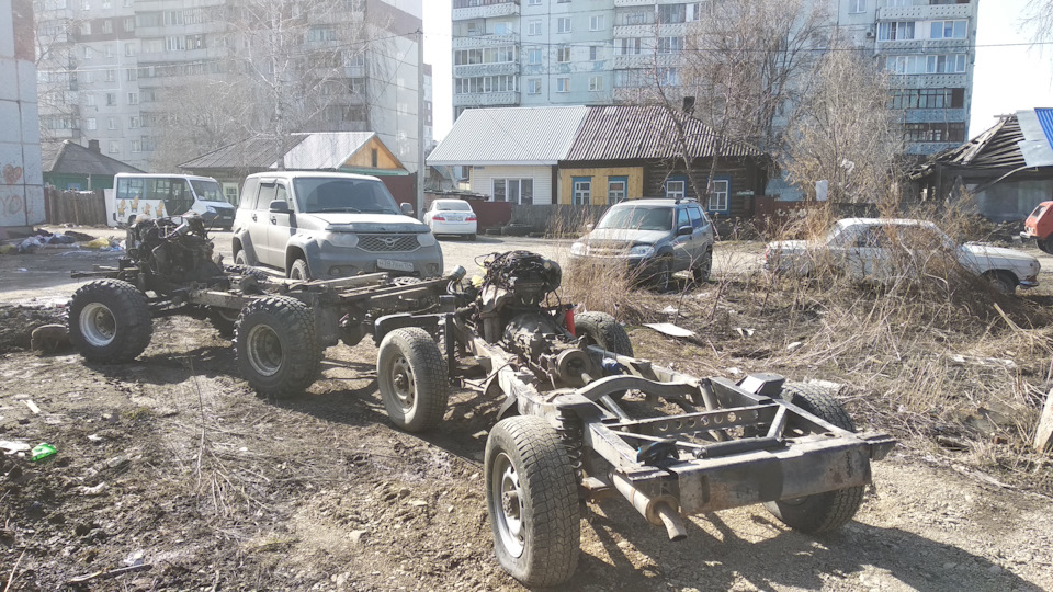 Перестановка колес со старой рамы на новую. — ГАЗ 69A