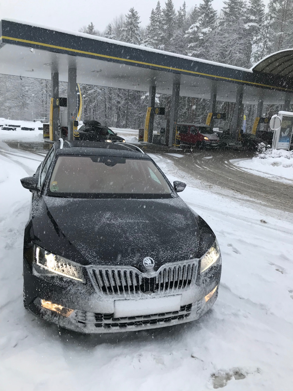 Маскировка в действии, ни номера, ни адаптивного круиз-контроля))) — Skoda Superb Combi (Mk3)